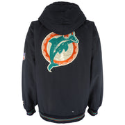 Starter - Miami Dolphins Zip & Button-Up Puffer Jacket 1990s X-Large Vintage Retro Football