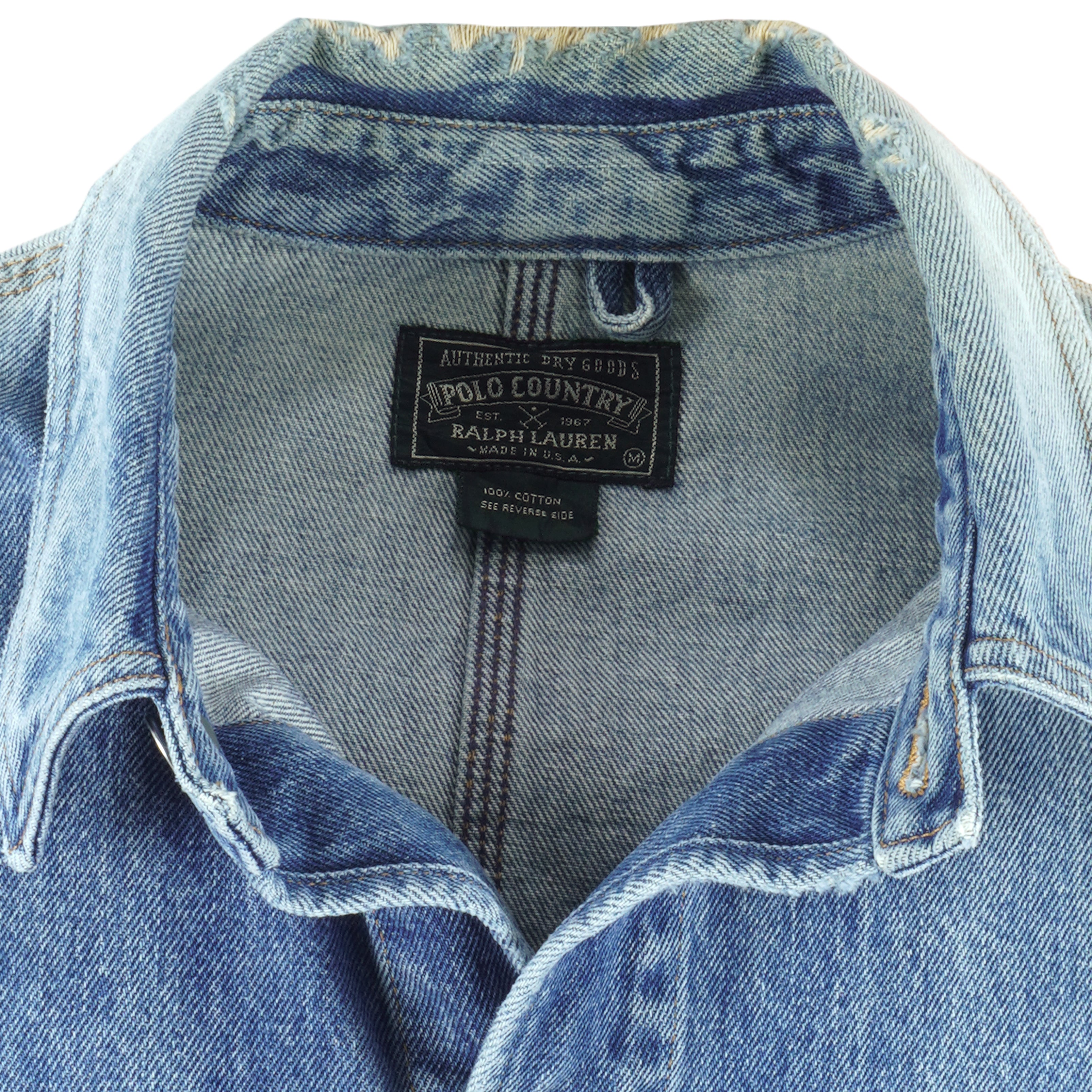 Ralph Lauren - Button-Up Denim Jacket 1990s Medium Vintage Retro