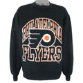 NHL (Russell Athletic) - Philadelphia Flyers Crew Neck Sweatshirt 1990s Large Vintage Retro Hockey