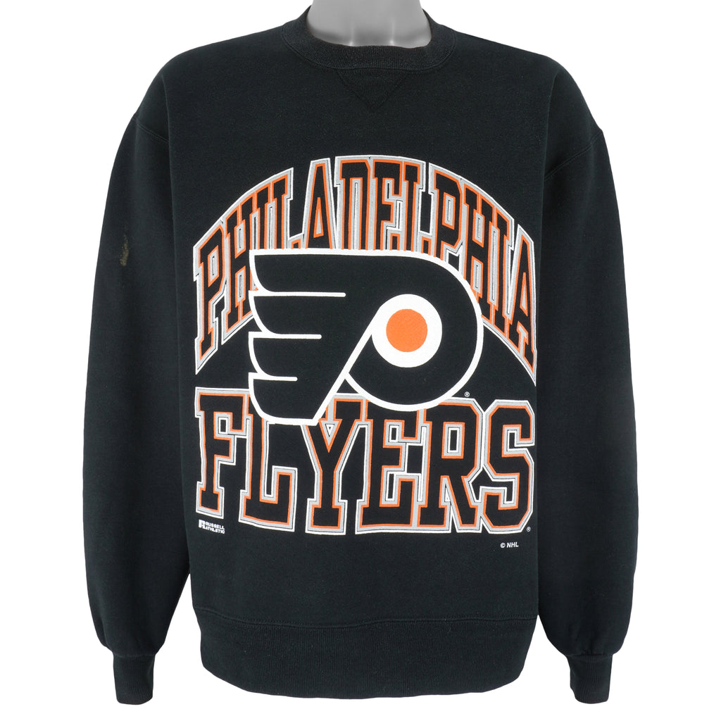 NHL (Russell Athletic) - Philadelphia Flyers Crew Neck Sweatshirt 1990s Large Vintage Retro Hockey