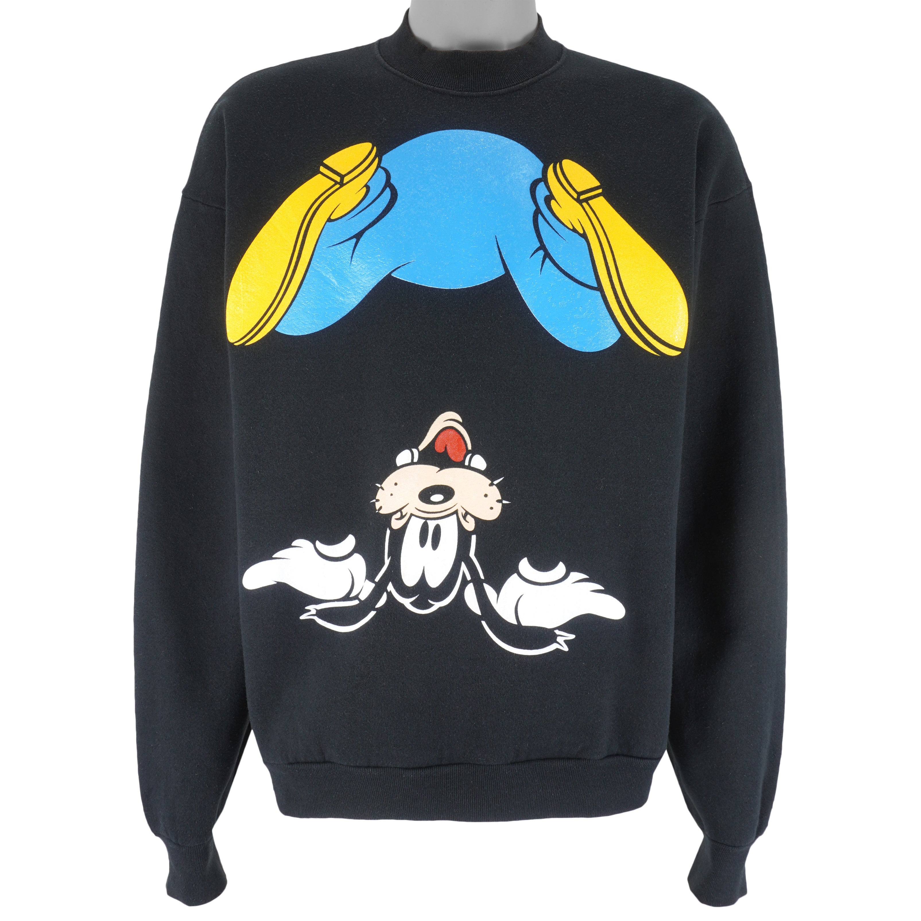 Disney - Goofy Crew Neck Sweatshirt 1990s Large Vintage Retro