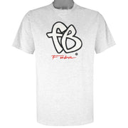 FUBU - Grey Sports Embroidered T-Shirt 1990s Medium Vintage Retro