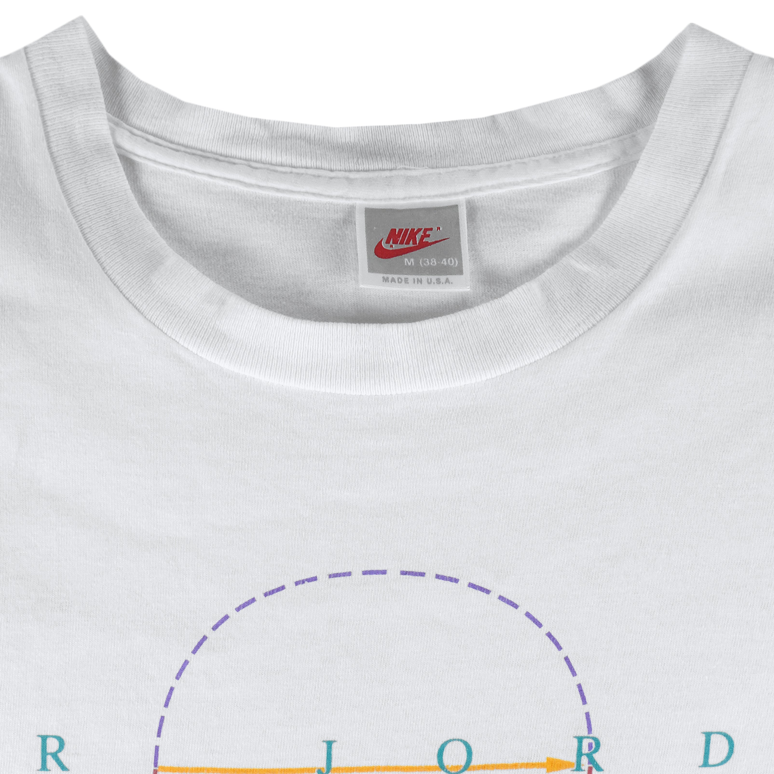 Nike - White Air By Michael Jordan T-Shirt 1990s Medium Vintage Retro