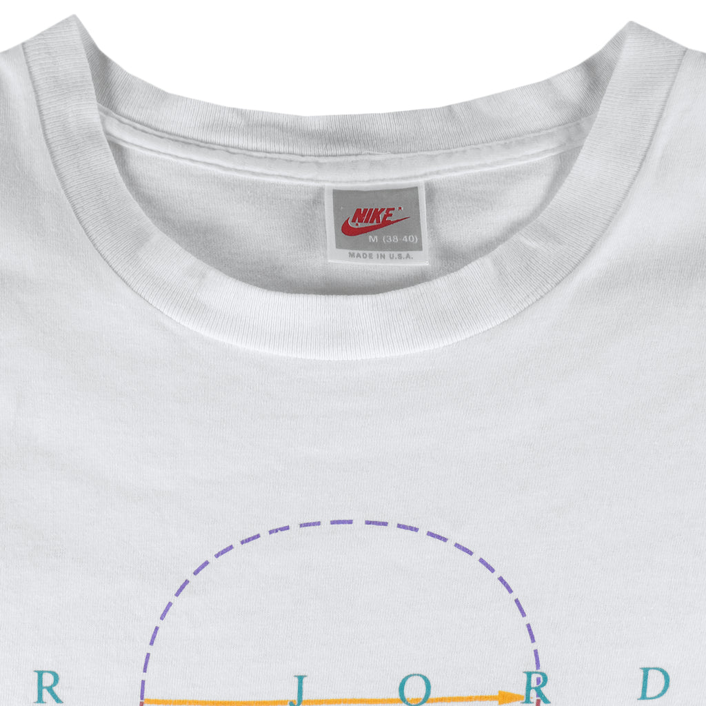 Nike - White Air By Michael Jordan T-Shirt 1990s Medium Vintage Retro