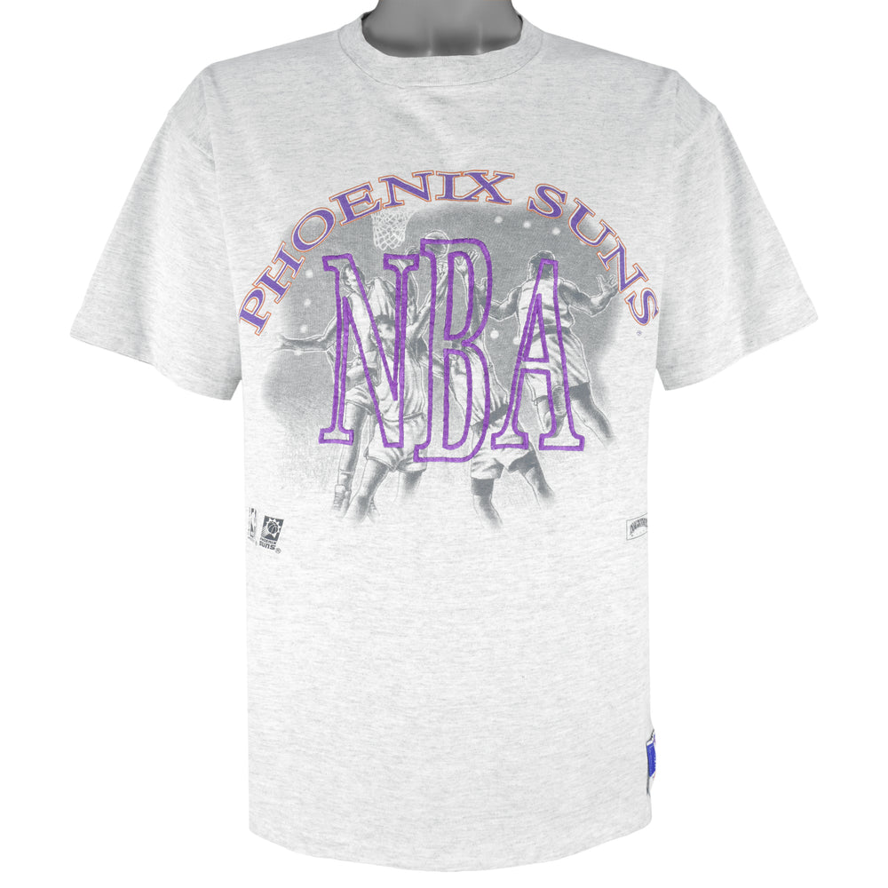 NBA (Nutmeg) - Phoenix Suns Embroidered T-Shirt 1990s Large Vintage Retro Basketball