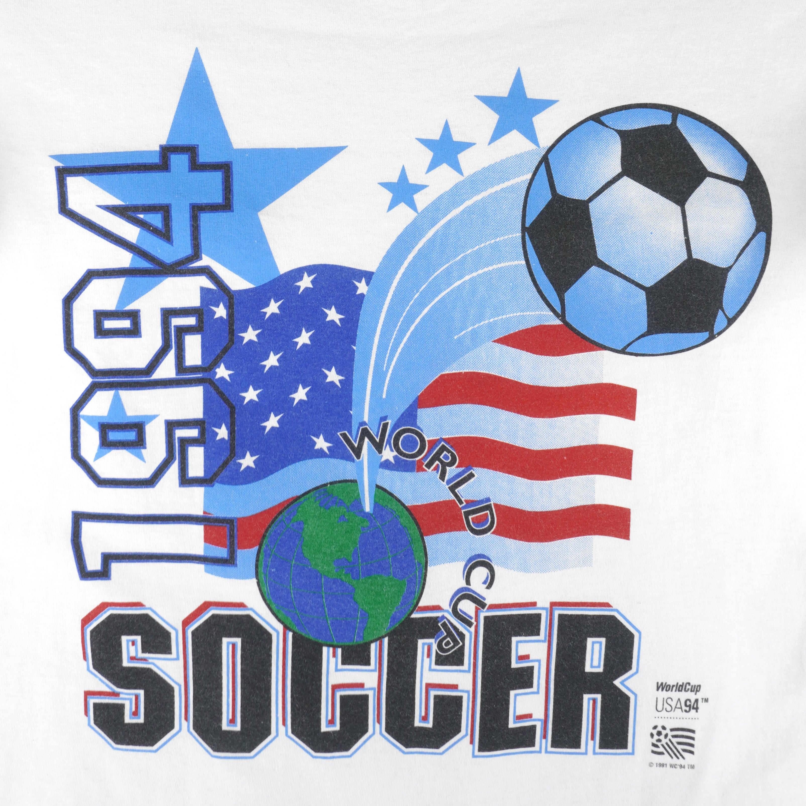 Vintage - World Cup USA Soccer Single Stitch T-Shirt 1991 X-Large Vintage Retro Football