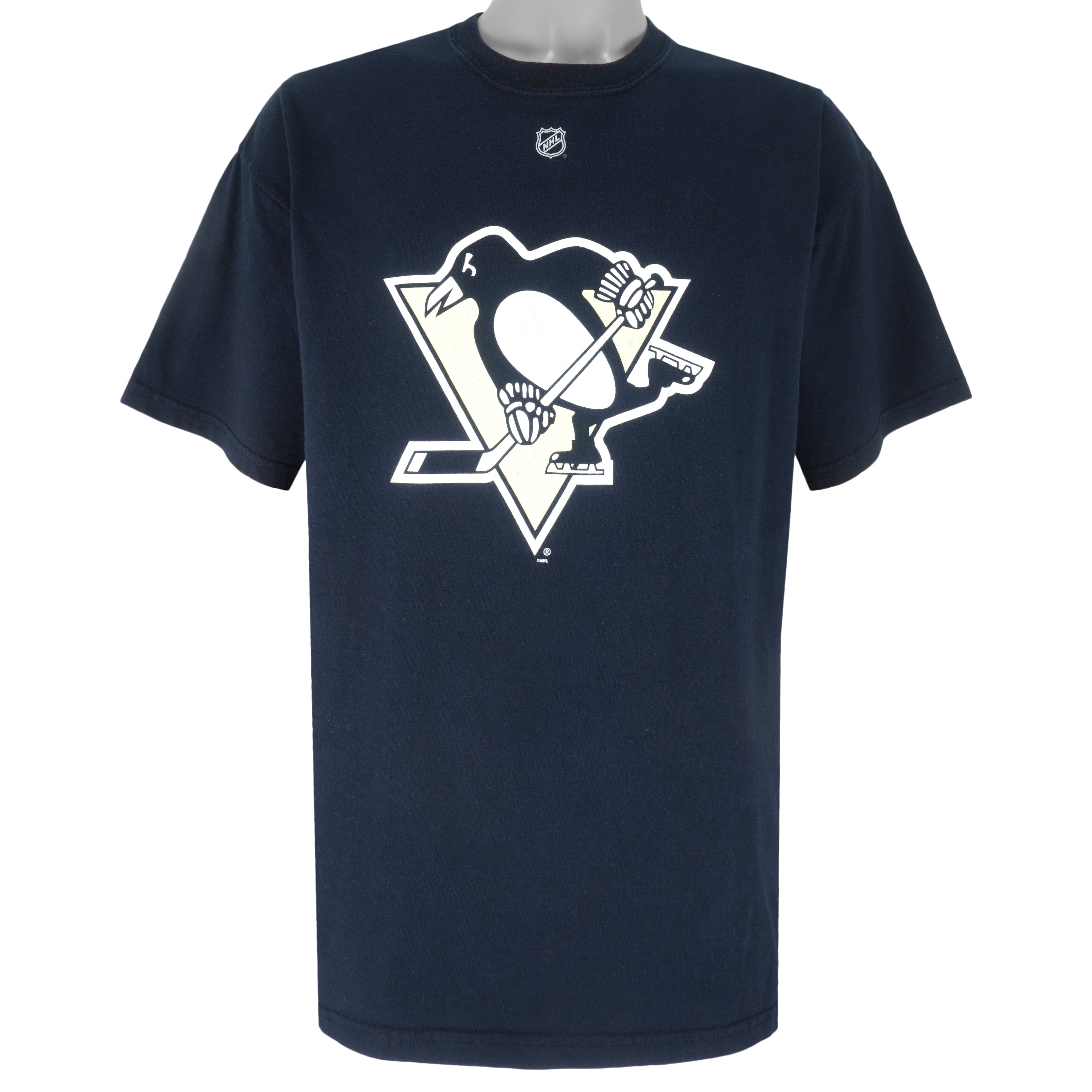 Reebok - Pittsburgh Penguins Big Logo T-Shirt 1990s Large Vintage Retro Hockey