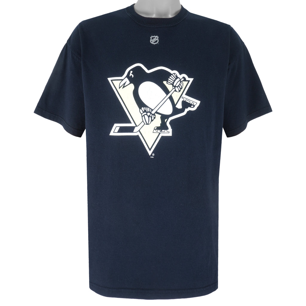 Reebok - Pittsburgh Penguins Big Logo T-Shirt 1990s Large Vintage Retro Hockey