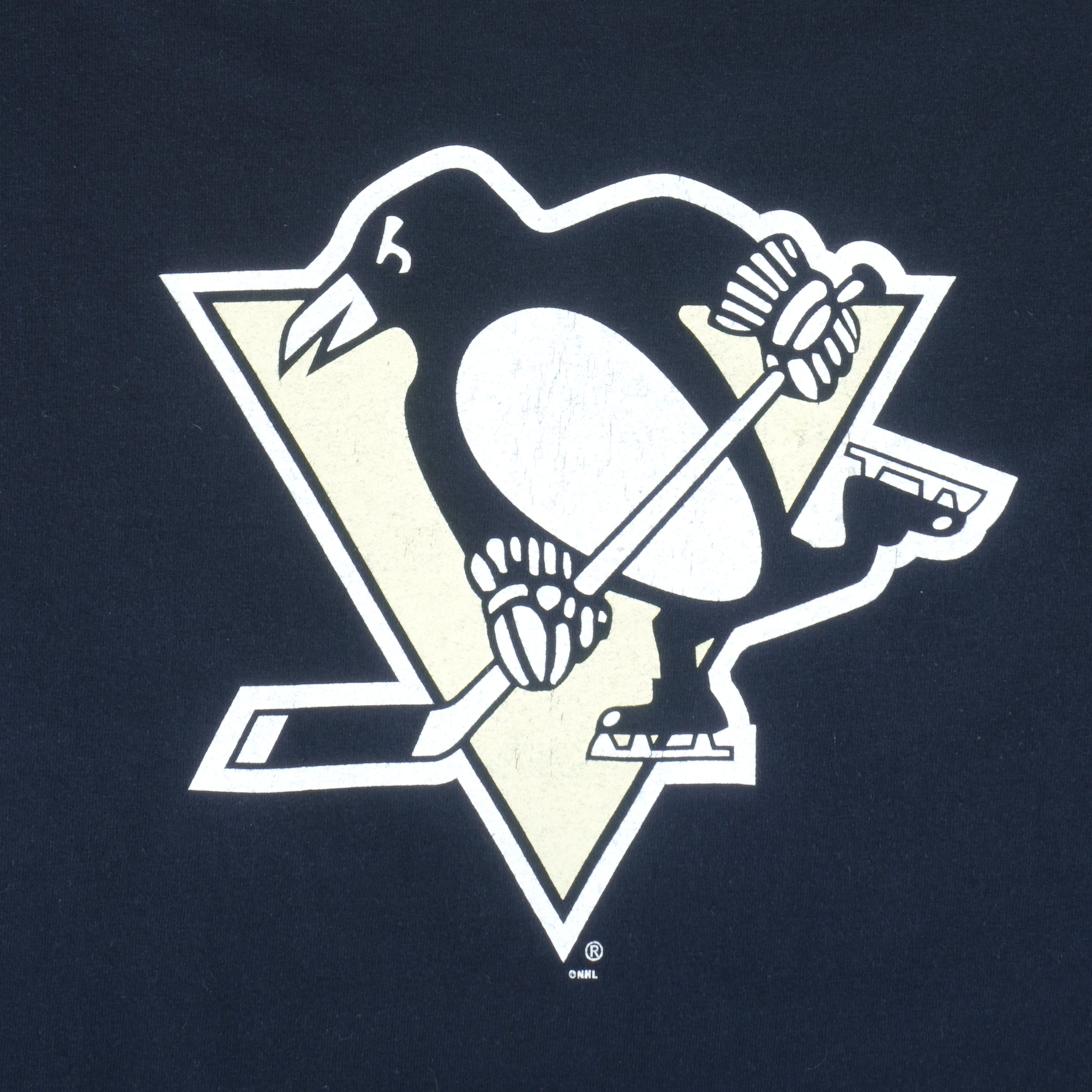 Reebok - Pittsburgh Penguins Big Logo T-Shirt 1990s Large Vintage Retro Hockey