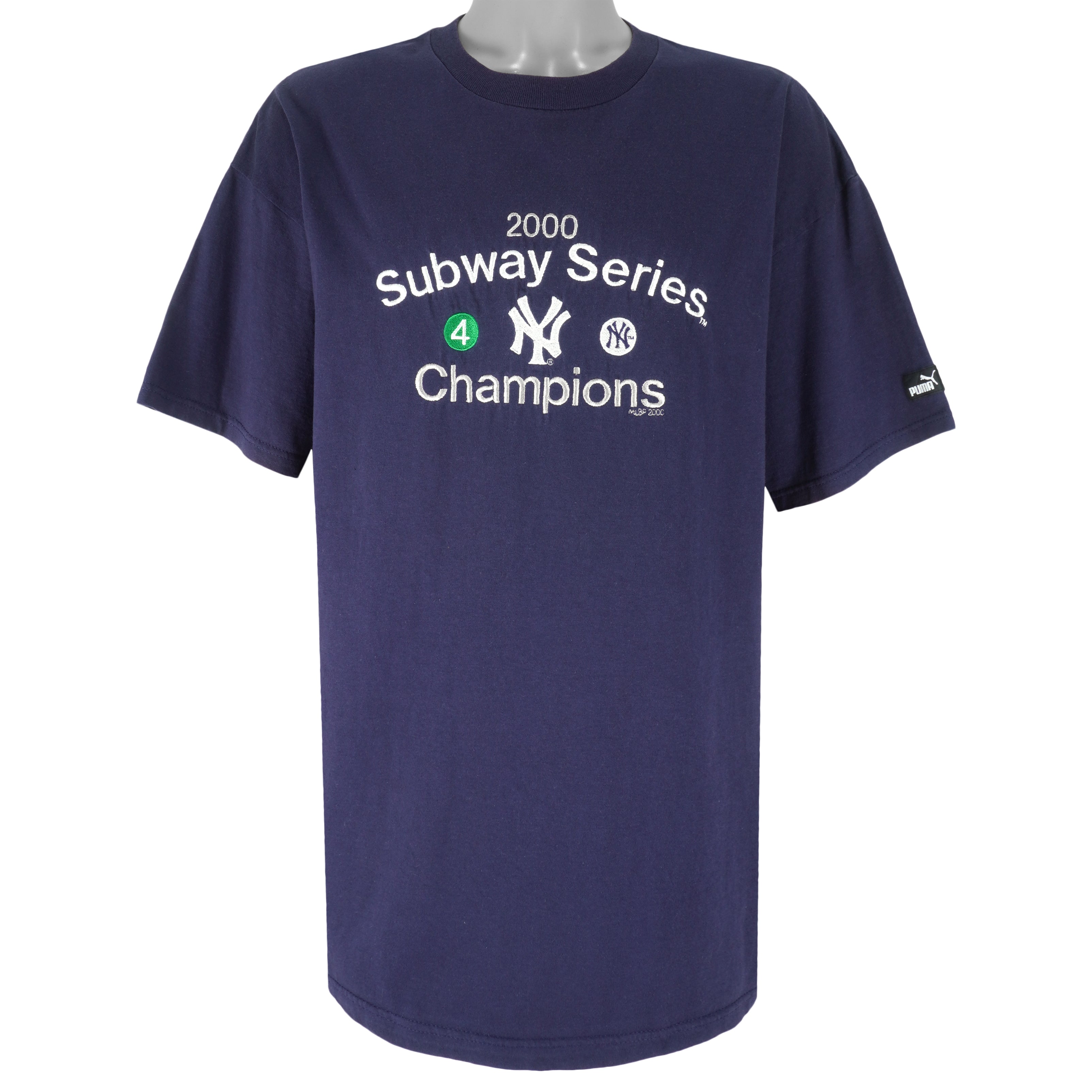 Puma - New York Yankees Subway Series Champions T-Shirt 2000 X-Large Vintage Retro Baseball