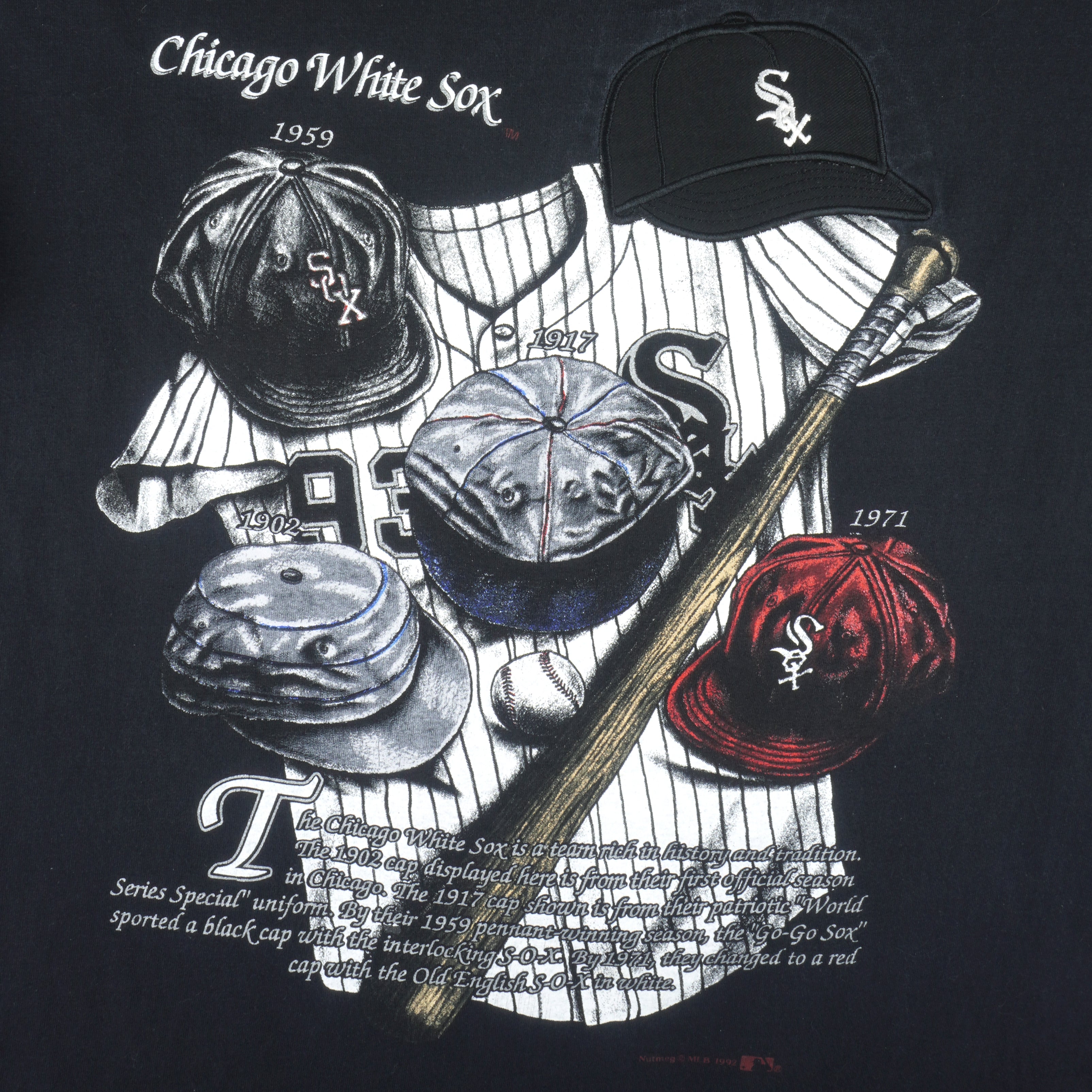 Vintage MLB (Nutmeg) - Chicago White Sox Caps Single Stitch T-Shirt 1992 Large