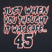 Starter - Chicago Bulls Michael Jordan #45 "He's Back" T-Shirt 1995 X-Large Vintage Basketball NBA