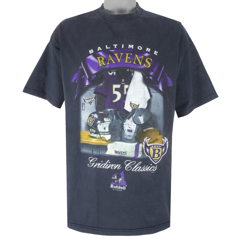 NFL (Riddell) - Baltimore Ravens Locker Room T-Shirt 1998 X-Large Vintage Football
