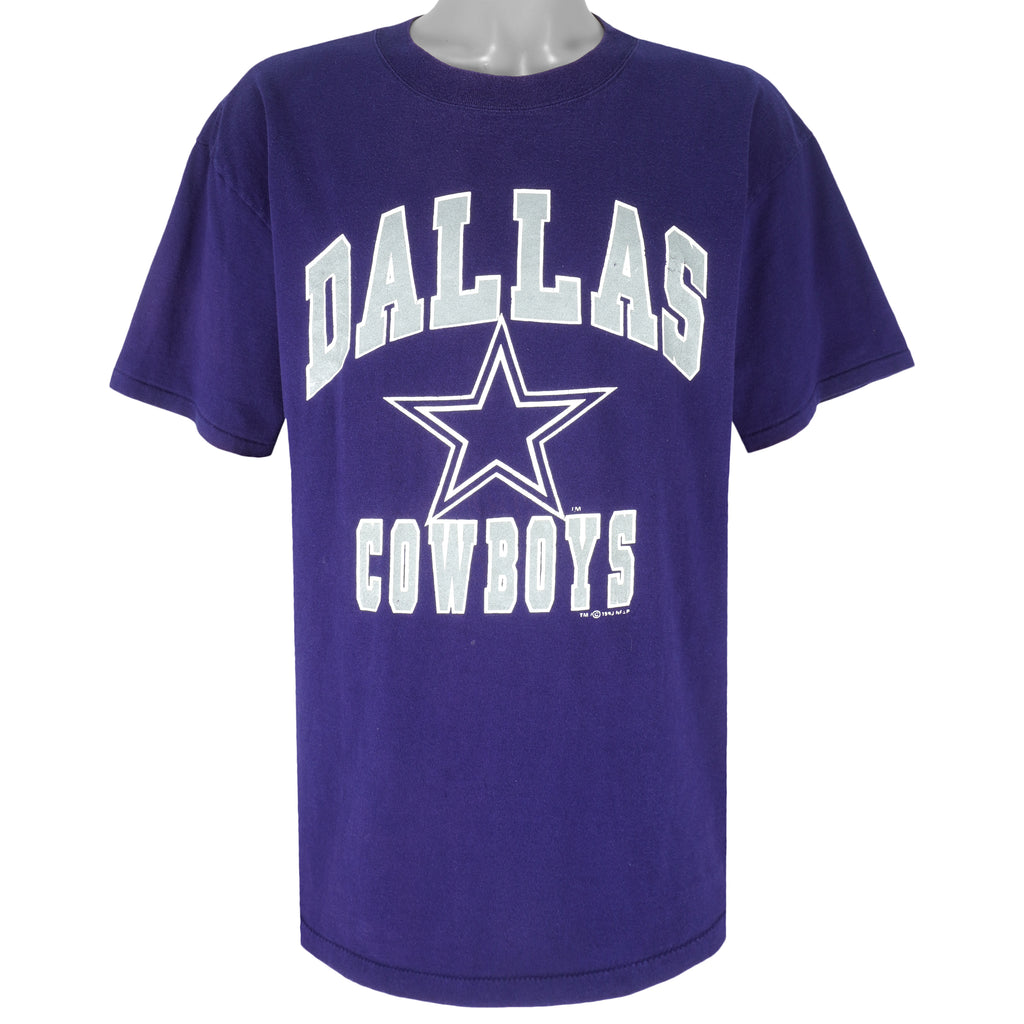 NFL - Dallas Cowboys Spell-Out Single Stitch T-Shirt 1993 X-Large Vintage Retro Football