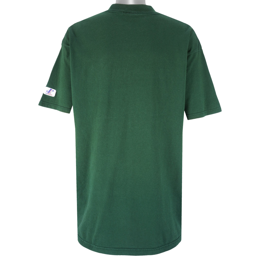 NFL (Logo Athletic) - Green Bay Packers Embroidered T-Shirt 1990s X-Large Vintage Retro Football