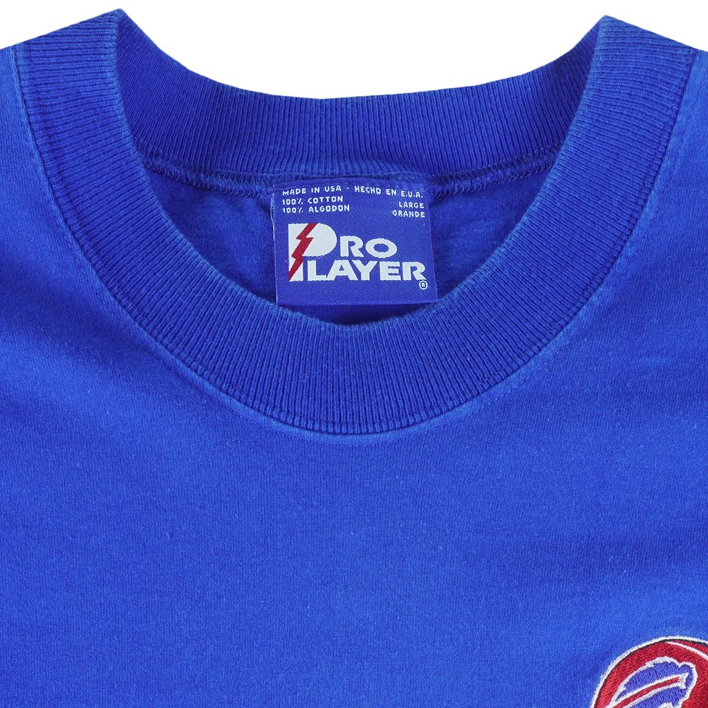 NFL (Pro Player) - Buffalo Bills Embroidered T-Shirt 1990s Large Vintage Retro Football