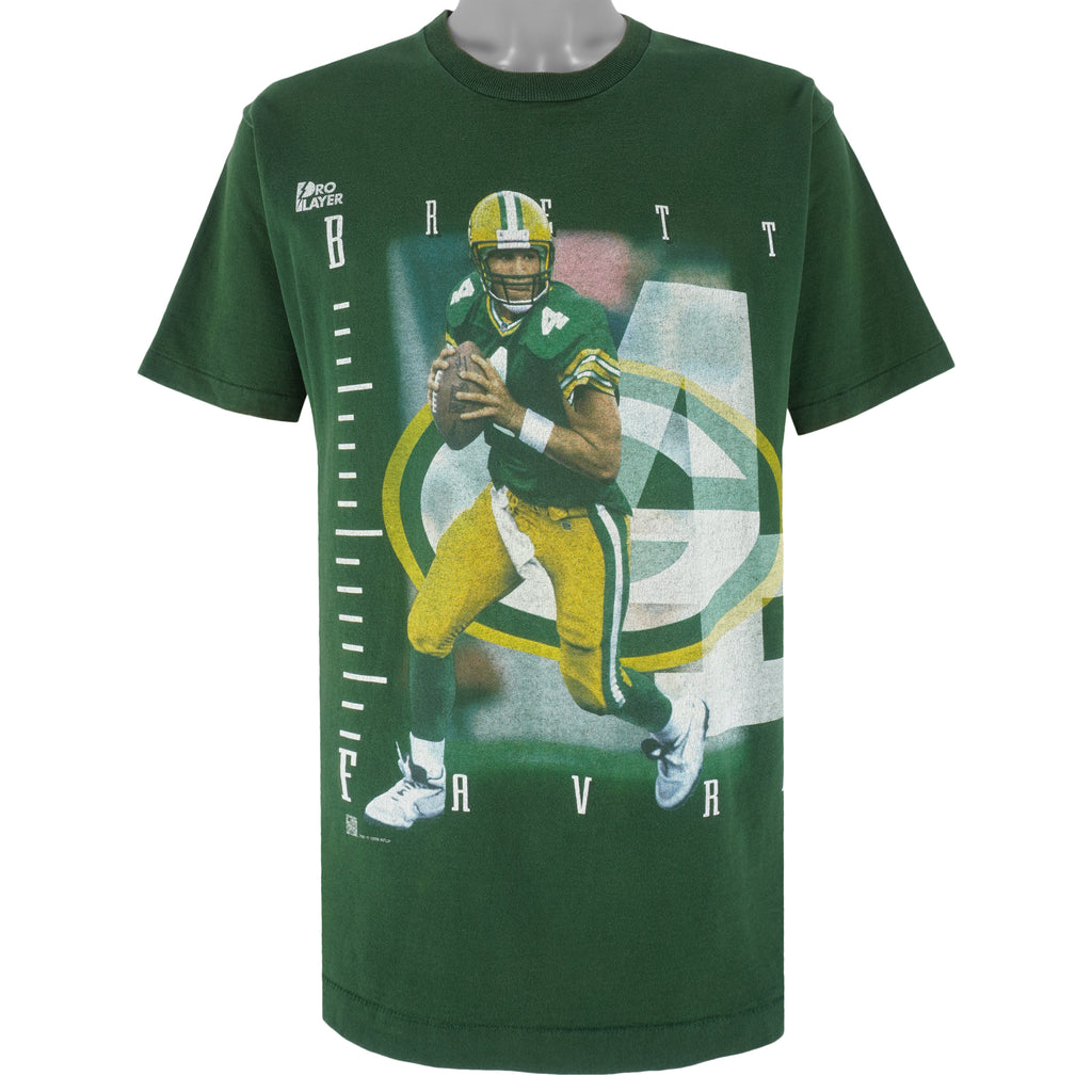 NFL (Pro Player) - Packers Brett Favre MVP T-Shirt 1990s Large Vintage Retro Football