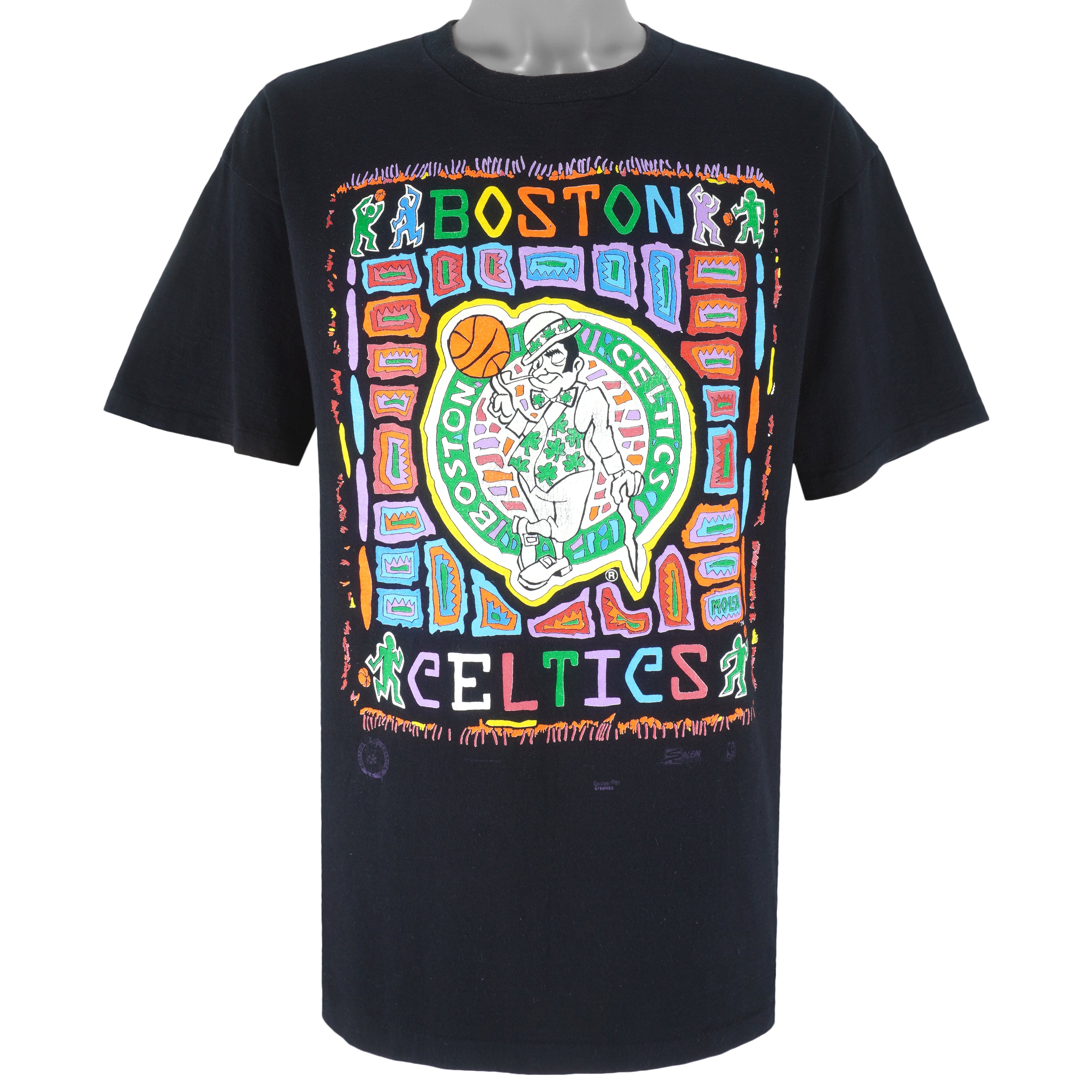 NBA (Salem) - Boston Celtics Single Stitch T-Shirt 1991 X-Large Vintage Retro Basketball