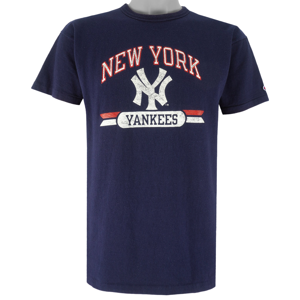 Champion - New York Yankees Single Stitch T-Shirt 1990s Large Vintage Retro Baseball