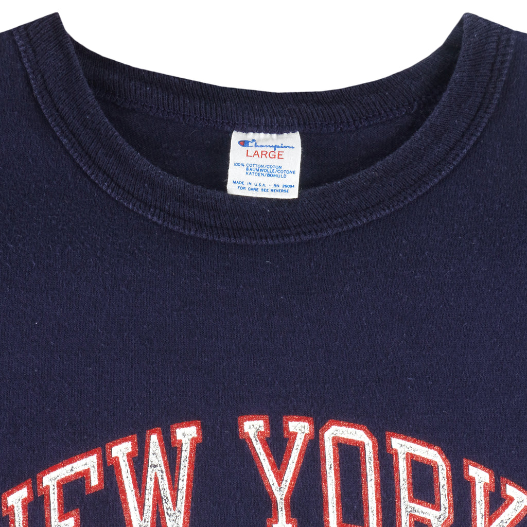 Champion - New York Yankees Single Stitch T-Shirt 1990s Large Vintage Retro Baseball