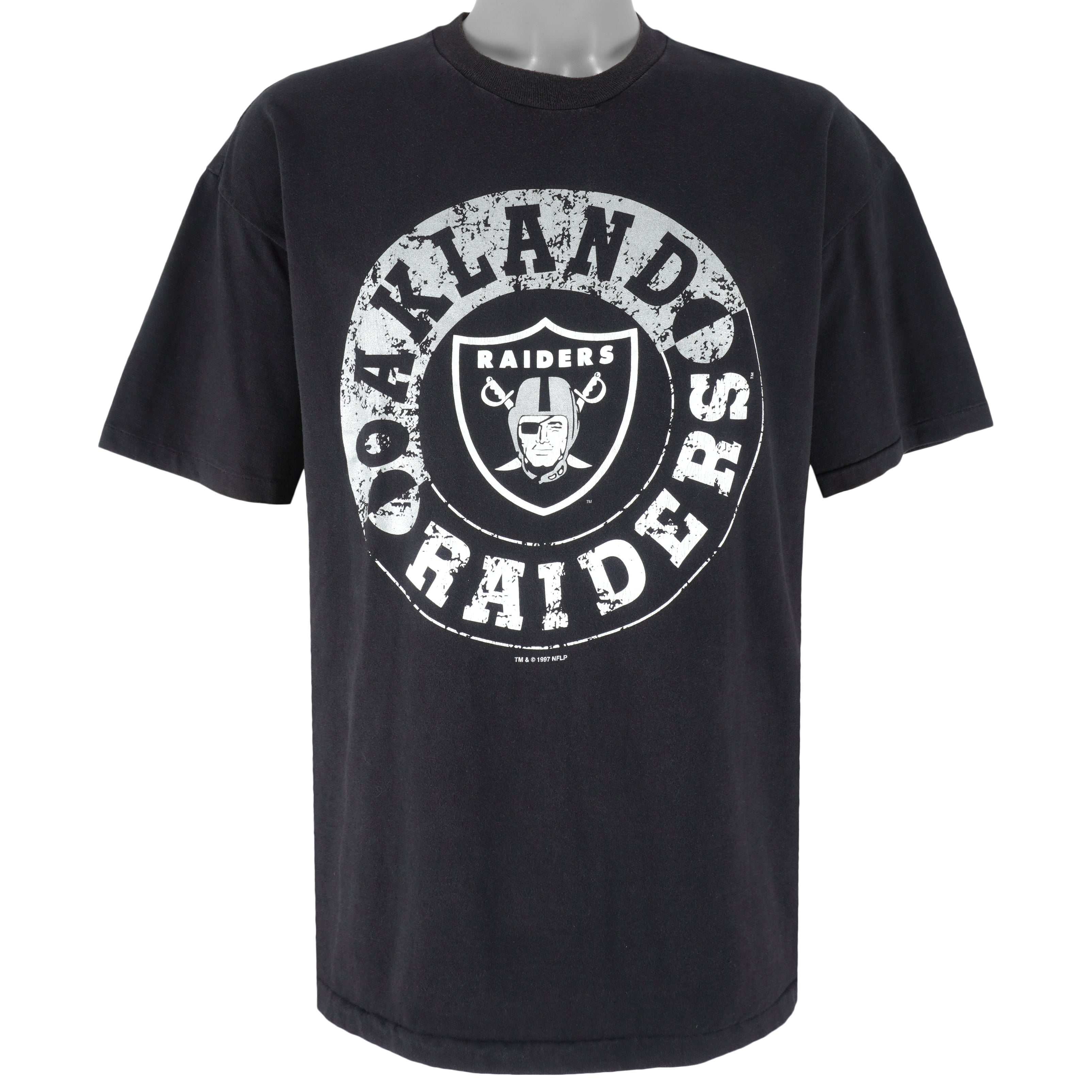 NFL (Hanes) - Oakland Raiders Single Stitch T-Shirt 1997 X-Large Vintage Retro Football