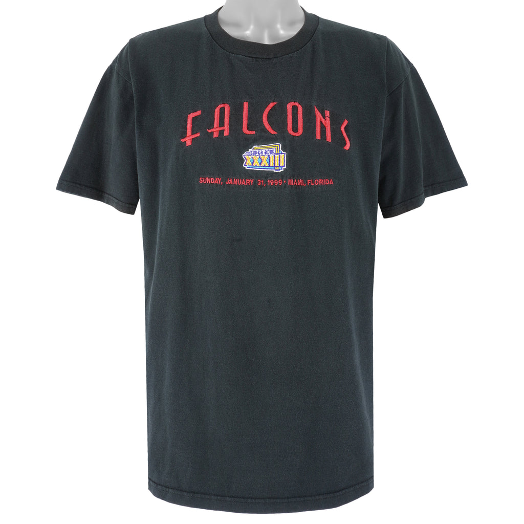 NFL (Lee Sport) - Atlanta Falcons Super Bowl XXXIII T-Shirt 1999 X-Large Vintage Football