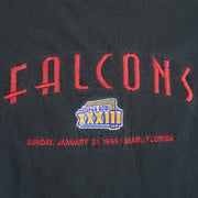 NFL (Lee Sport) - Atlanta Falcons Super Bowl XXXIII T-Shirt 1999 X-Large Vintage Football