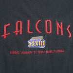 NFL (Lee Sport) - Atlanta Falcons Super Bowl XXXIII T-Shirt 1999 X-Large Vintage Football
