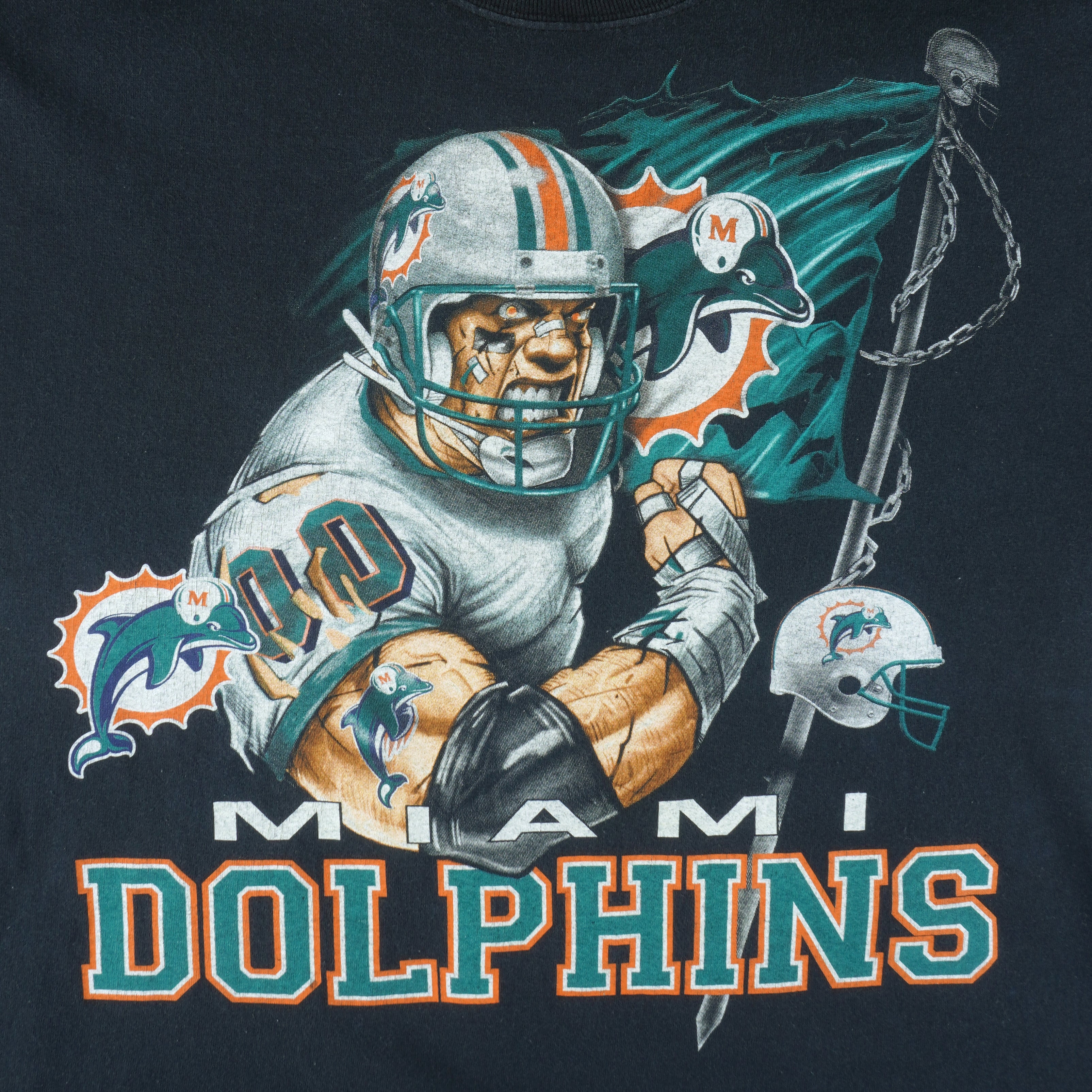 Vintage NFL - Miami Dolphins Big Logo T-Shirt 2000s X-Large