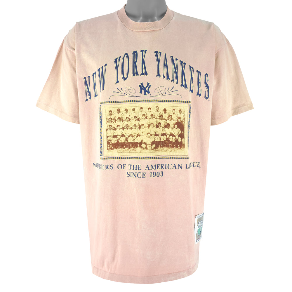 MLB - New York Yankees World Series Single Stitch T-Shirt 1990s X-Large Vintage Retro Baseball