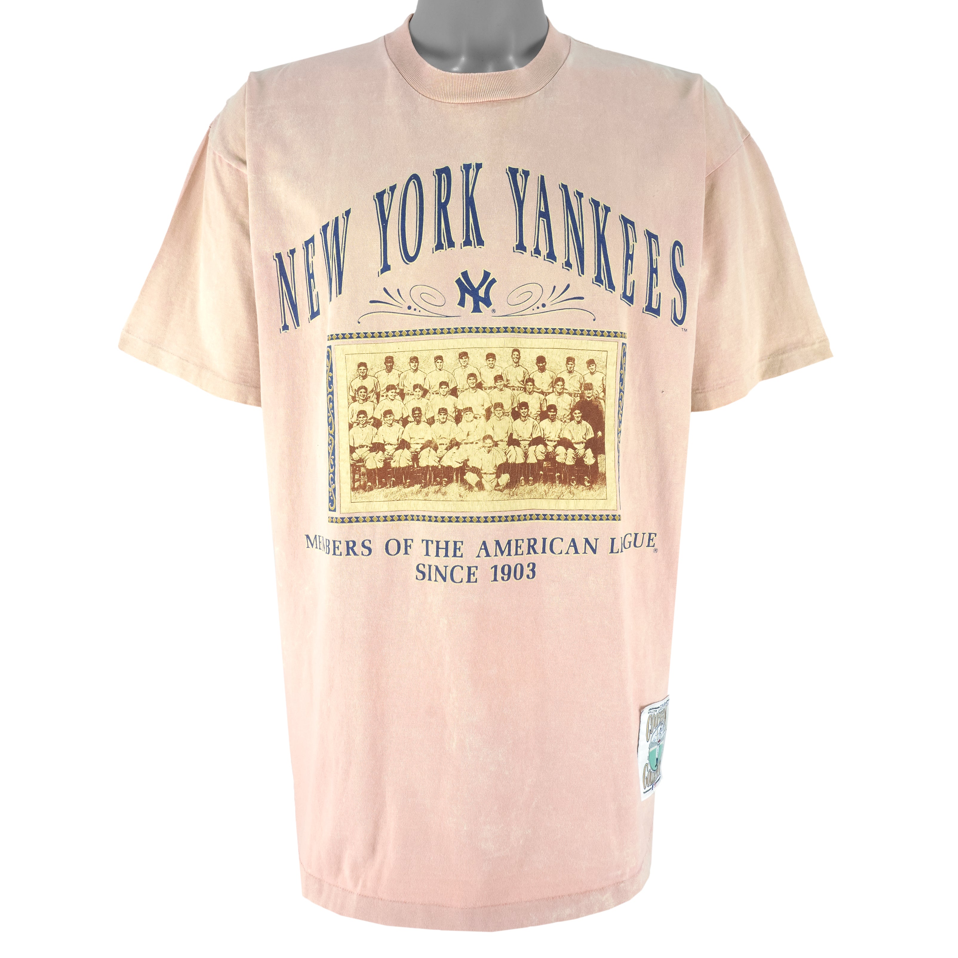 MLB - New York Yankees World Series Single Stitch T-Shirt 1990s X-Large Vintage Retro Baseball