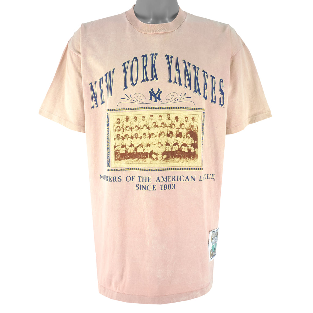MLB - New York Yankees World Series Single Stitch T-Shirt 1990s X-Large Vintage Retro Baseball
