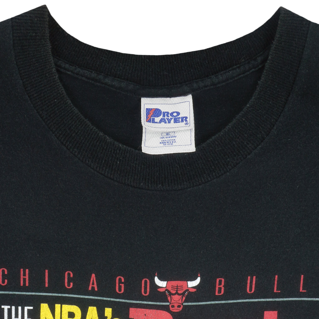 NBA (Pro Player) - Chicago Bulls World Champions Ring Single Stitch T-Shirt 1990s X-Large Vintage Retro Basketball