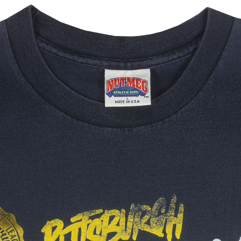 NFL (Nutmeg) - Pittsburgh Steelers Stadium Map Single Stitch T-Shirt 1990s Large Vintage Retro Football