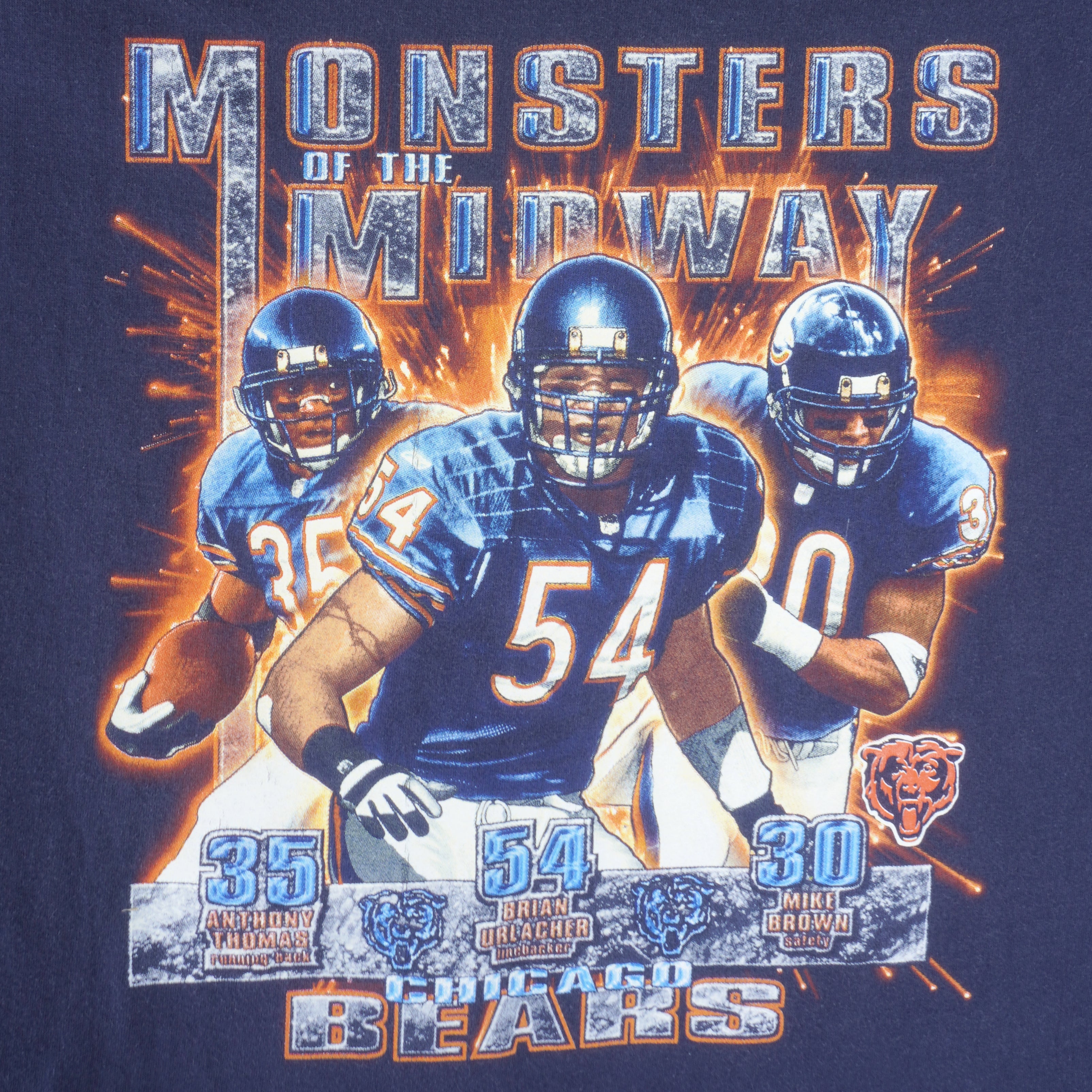 NFL (CSA) - Chicago Bears Monster Of The Midway T-Shirt 1990s Large Vintage Retro Football