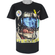 NFL (Lee) - Pittsburgh Steelers Helmet T-Shirt 1990s Medium Vintage Retro Football