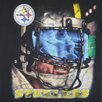 NFL (Lee) - Pittsburgh Steelers Helmet T-Shirt 1990s Medium Vintage Retro Football