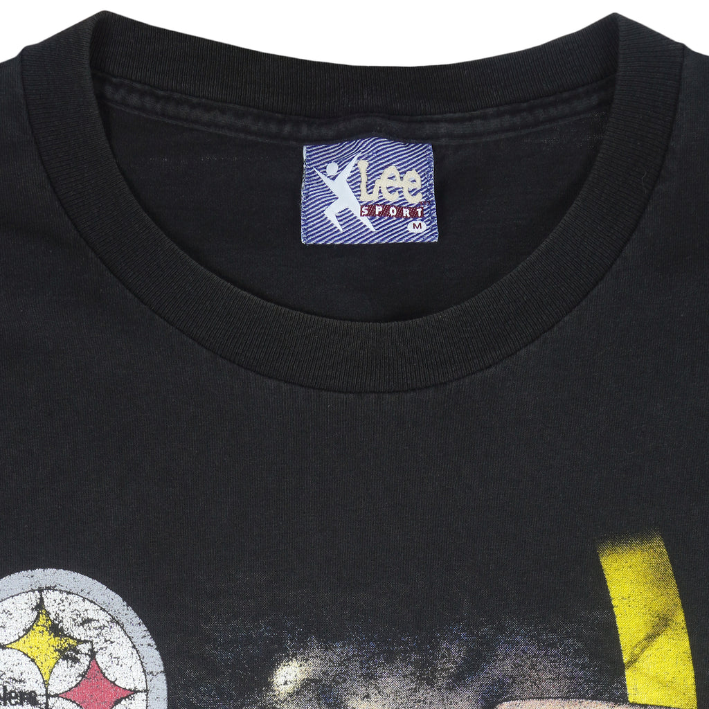 NFL (Lee) - Pittsburgh Steelers Helmet T-Shirt 1990s Medium Vintage Retro Football