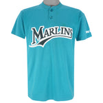 MLB (Majestic) - Florida Marlins Brown No. 6 T-Shirt 1990s Medium Vintage Retro Baseball