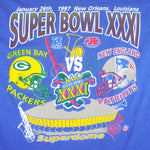 NFL - Packers VS Patriots Super Bowl XXXI Champions New Orleans T-Shirt 1997 X-Large Vintage Retro Football