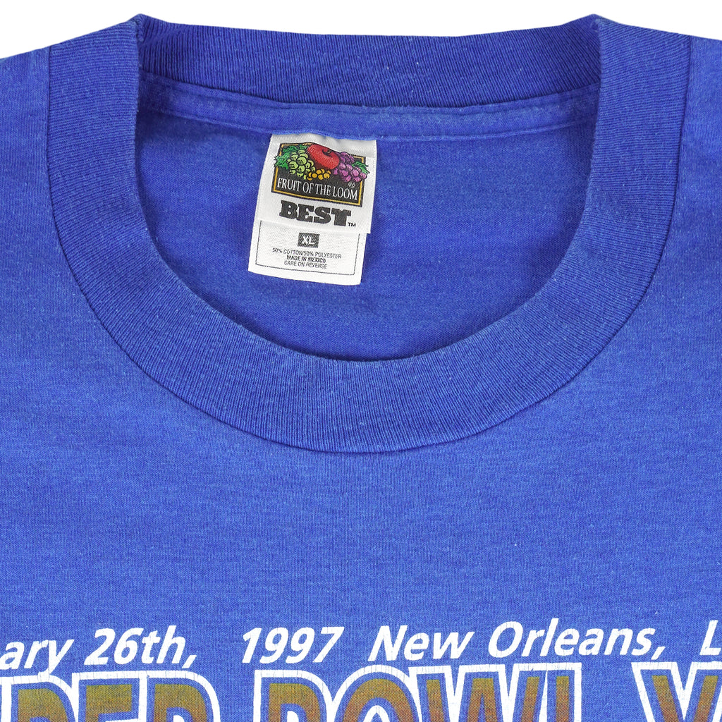 NFL - Packers VS Patriots Super Bowl XXXI Champions New Orleans T-Shirt 1997 X-Large Vintage Retro Football