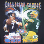 Starter - Broncos John Elway VS Packers Brett Favre Collision Course T-Shirt 1998 X-Large Vintage Retro Football