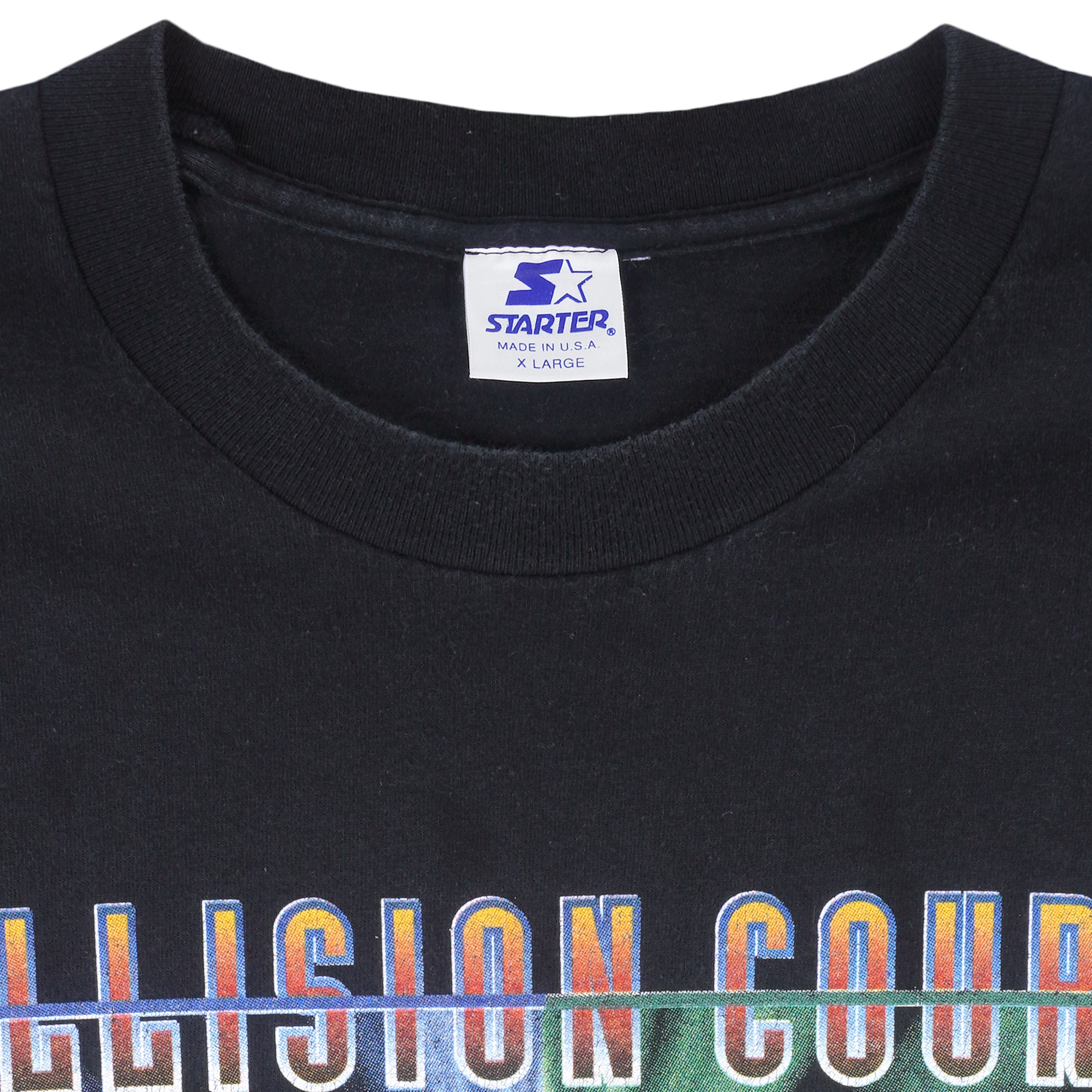 Starter - Broncos John Elway VS Packers Brett Favre Collision Course T-Shirt 1998 X-Large Vintage Retro Football