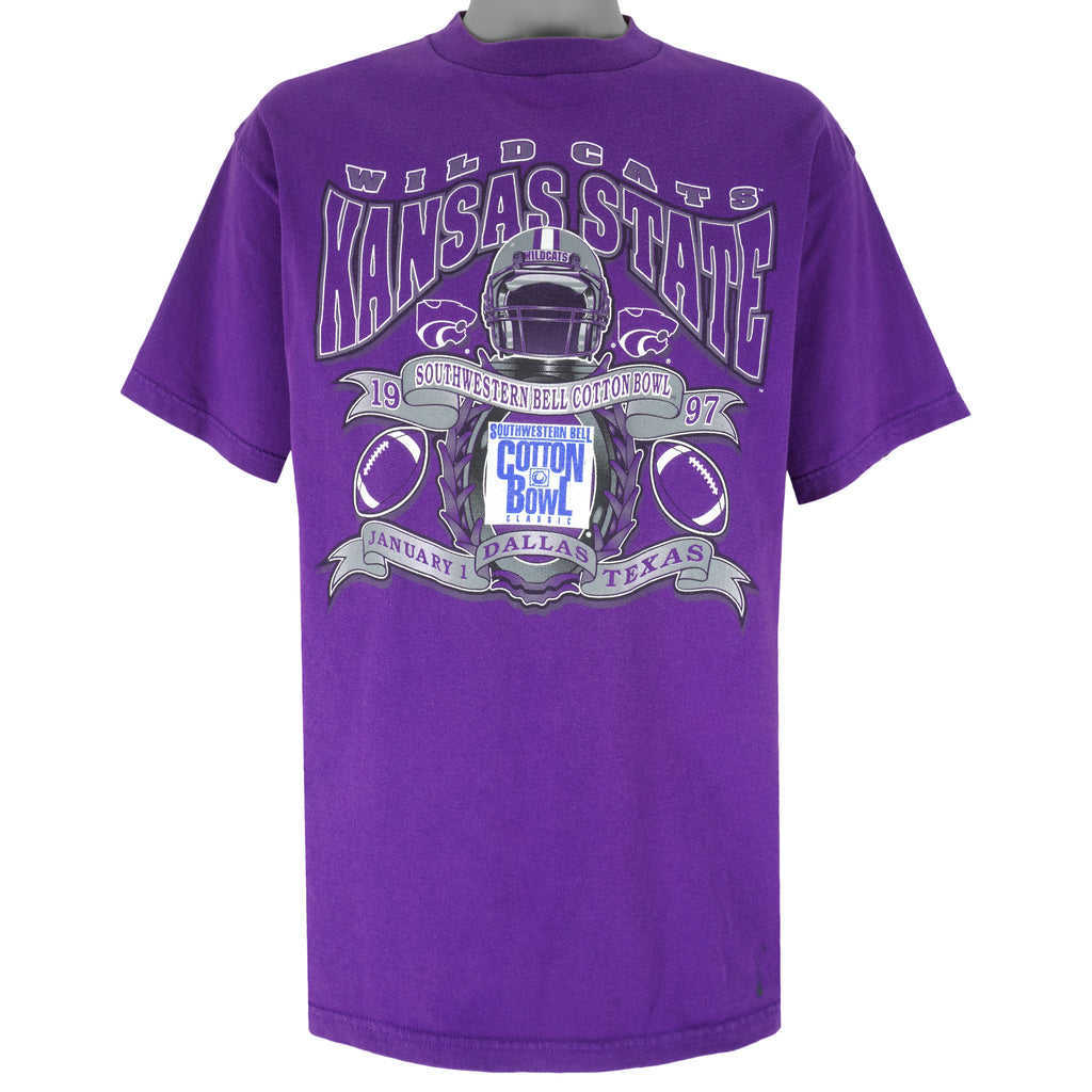 NCAA (Logo 7) - Kansas State Wildcats Cotton Bowl T-Shirt 1997 X-Large Vintage Retro Football College