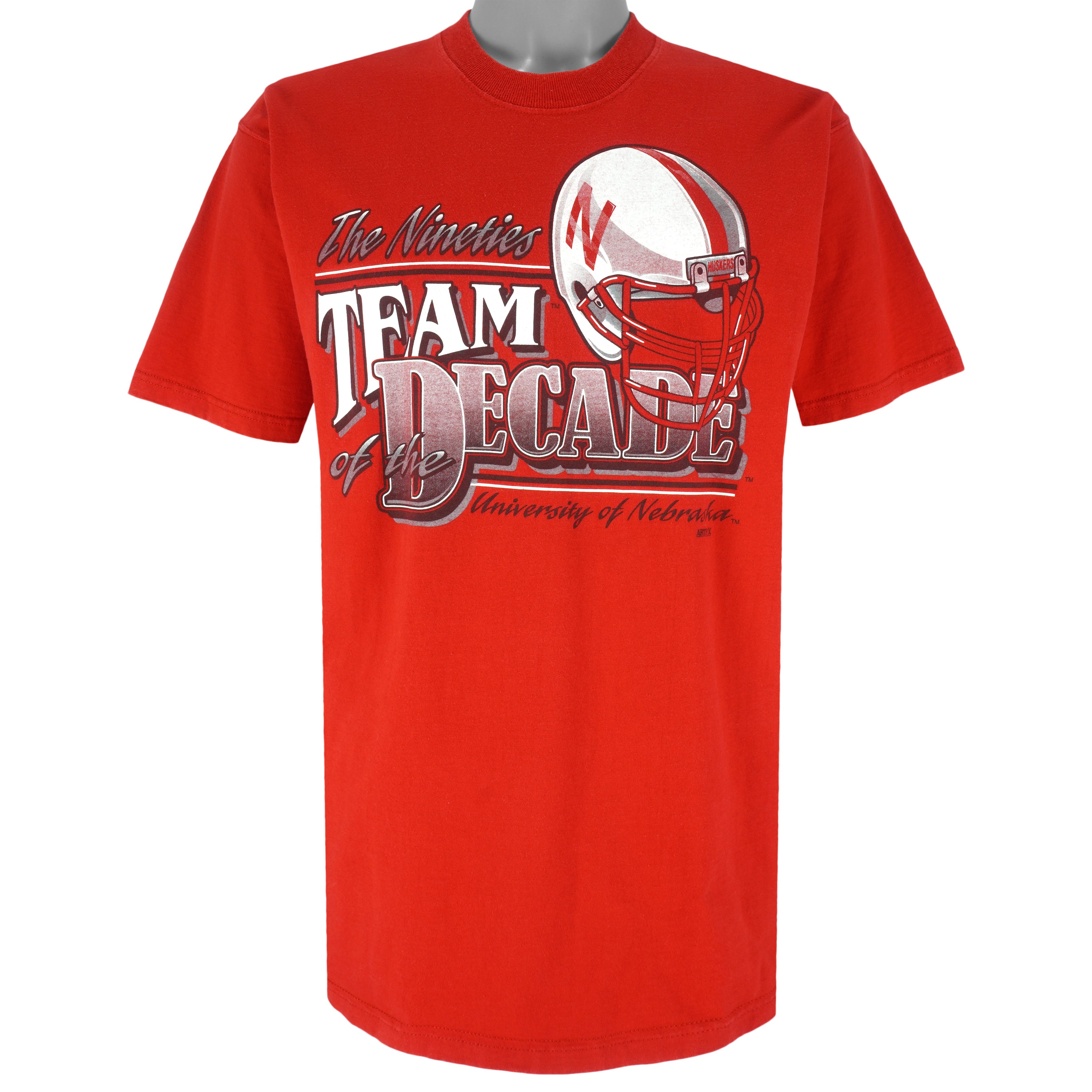 NCAA - Nebraska Huskers Team Of the Decade T-Shirt 1990s Large Vintage Retro Football College