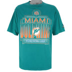 NFL (Logo Athletic) - Miami Dolphins Single Stitch T-Shirt 1993 Large Vintage Retro Football