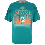 NFL (Logo Athletic) - Miami Dolphins Single Stitch T-Shirt 1993 Large