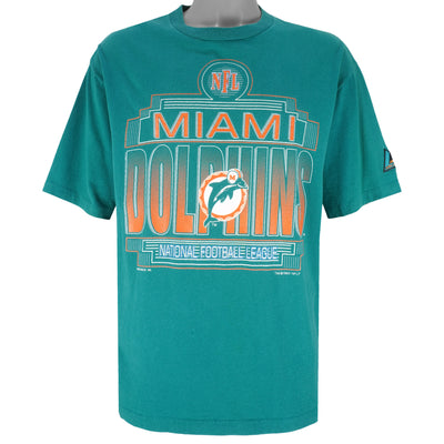 NFL (Logo Athletic) - Miami Dolphins Single Stitch T-Shirt 1993 Large