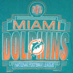 NFL (Logo Athletic) - Miami Dolphins Single Stitch T-Shirt 1993 Large Vintage Retro Football