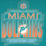 NFL (Logo Athletic) - Miami Dolphins Single Stitch T-Shirt 1993 Large Vintage Retro Football